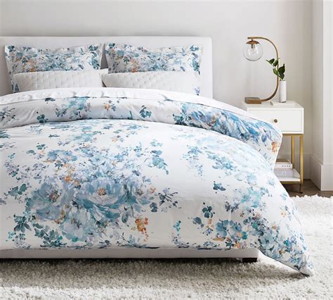 Kinsley Floral Organic Cotton Duvet Cover Pottery Barn