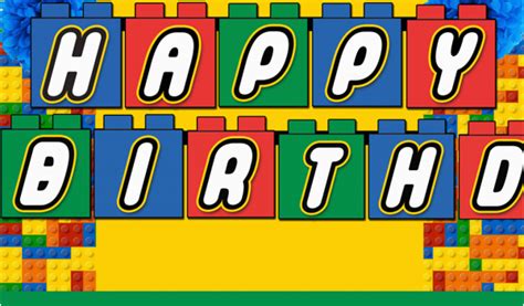 Lego Happy Birthday Banner Template Banners Archives Cupcakemakeover BirthdayBuzz
