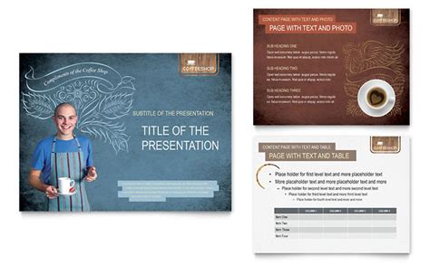 coffee shop powerpoint  template design