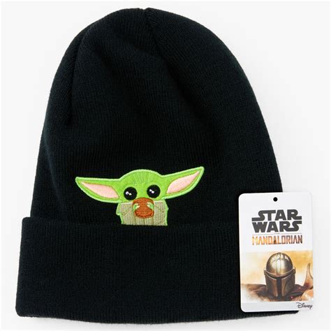 Star Wars Baby Yoda Beanie Hat Black Claires Us