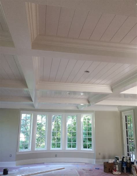 Coffered Ceiling With V Groove Windsorone