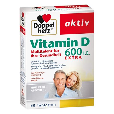 Vitamin k2 200µg mit d3 10000 i.e. DOPPELHERZ Vitamin D 600 I.E. Tabletten 60 Stück