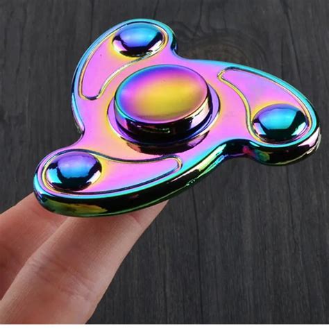 Colorful Creative Funny Metal Edc Hand Spinner Tri Spinner Bearing