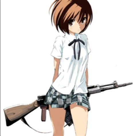 Little Anime Girl With Gun Anime Girls With Guns Cartoon