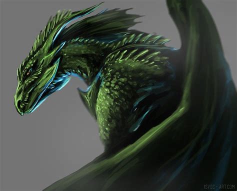 Beautiful Fantasy Green Dragon Art By Isvoc Green Dragon Dragon