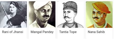 Names Of Freedom Fighters Of 1857 Revolt Ramatali