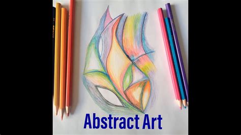 How To Draw Abstract Art Easy Color Pencil Abstract Art Youtube