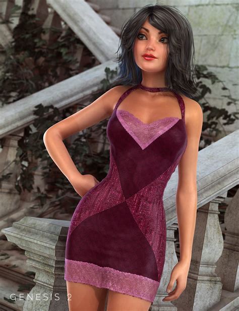 Teddy Dress For Genesis 2 Females Textures Daz 3d