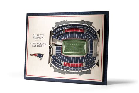 New England Patriots 3d Wood Stadium Replica 5 Layer — 3d Wood Maps