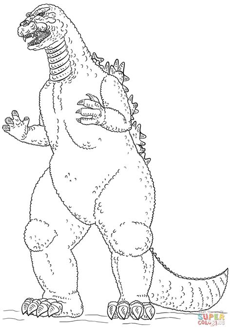 Godzilla Coloring Page Free Printable Coloring Pages