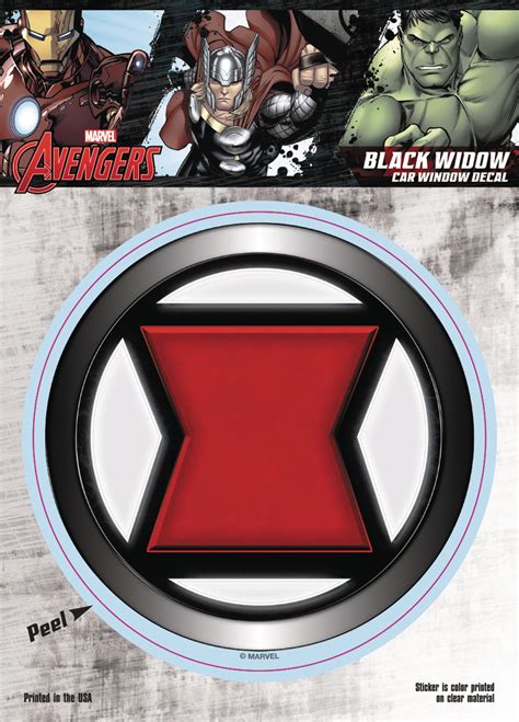 Jul168677 Marvel Avengers Black Widow Logo Vinyl Decal Previews World