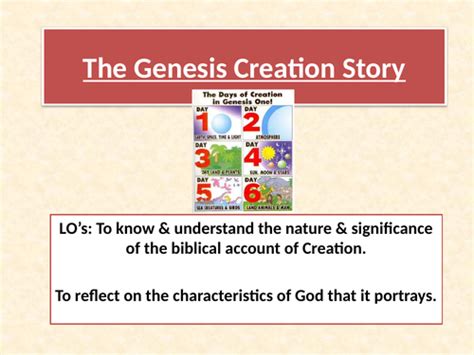 Genesis Creation Story Teaching Resources