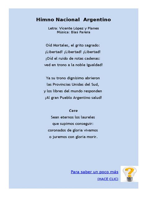 Himno Nacional Argentino Pdf