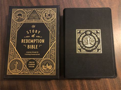 Personalized Esv Story Of Redemption Bible Black Top Grain Genuine