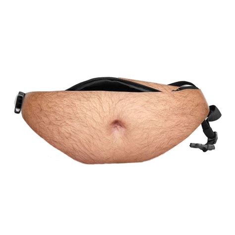 Dad Bag Fanny Pack Fake Hairy Gut Beer Belly Waist Pack Bag Bumbag With