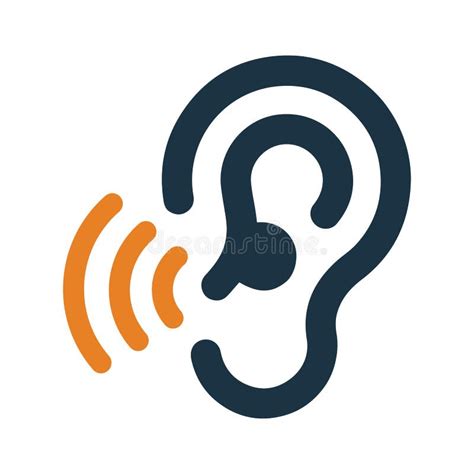Hearing Audio Ear Eye Listen Sense Sound Icon Simple Flat Design