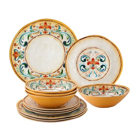 Ideal for preparing soups and stews in the oven or the microwave, their unique designs set them apart from. Gourmet Art 12-Piece Tuscany Melamine Dinnerware Set ...