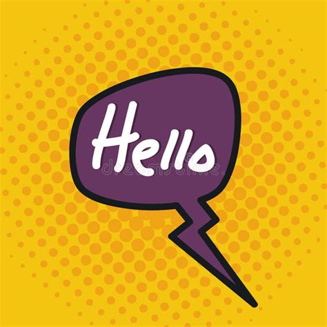 Speech Bubble With Hello Message Stock Vector Illustration Of