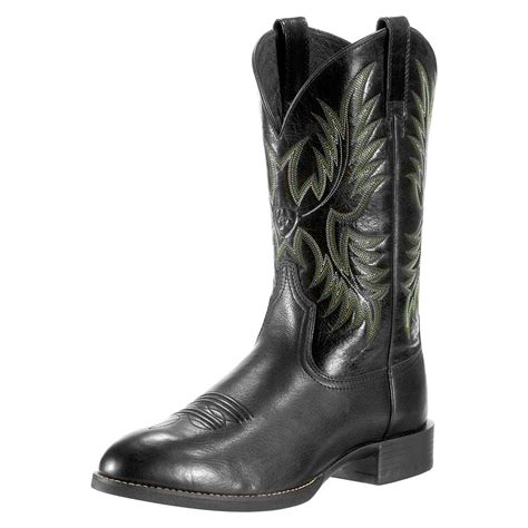 Ariat 11 Heritage Stockman Cowboy Boots Black 660951 Cowboy