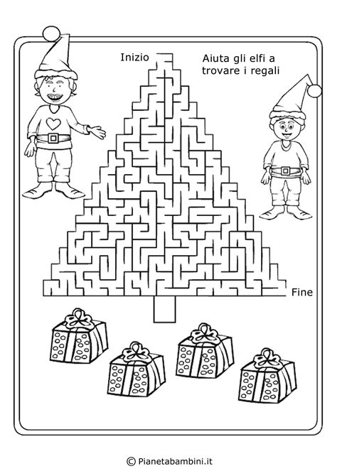 Labirinti Per Bambini Dedicati Al Natale Da Stampare Pianetabambiniit