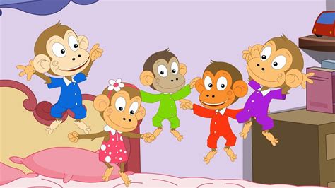 Cinco Monitos Five Little Monkeys Canción Infantil En Español Youtube