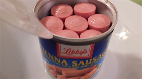 Libbys Vienna Sausage In Chicken Broth Tasting Canned Sausages Youtube