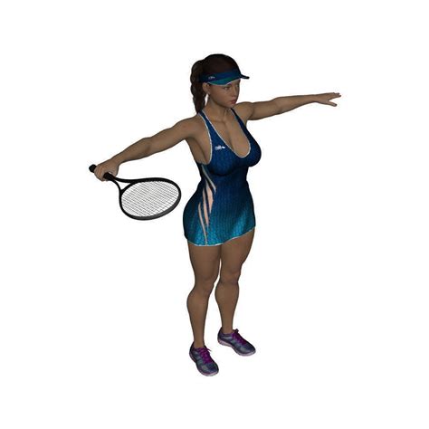 Female Tennis Player 3d Model Cgtrader