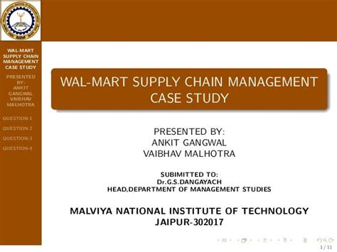 Wal Mart Case Study Supply Chain Management