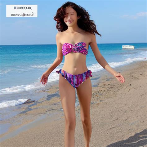 Stable Diffusion Prompt Woman On Beach In Boho Swimsuit PromptHero