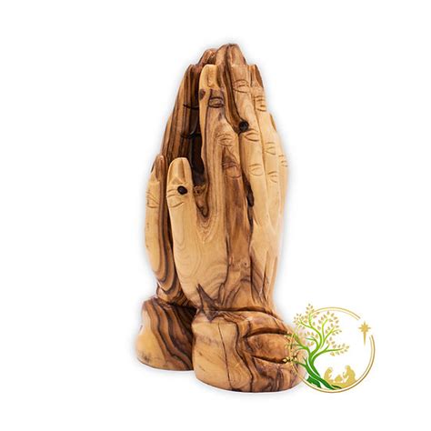 Praying Hands Statue From The Holy Land Olive Wood Praying Hands