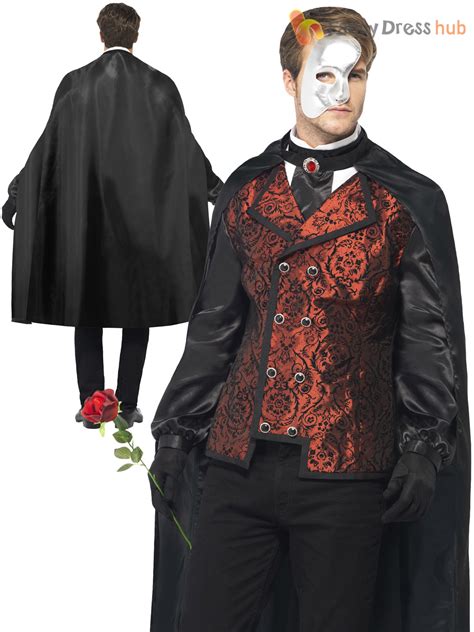 Adult Mens Halloween Masked Vampire Venetian Masquerade Ball Fancy