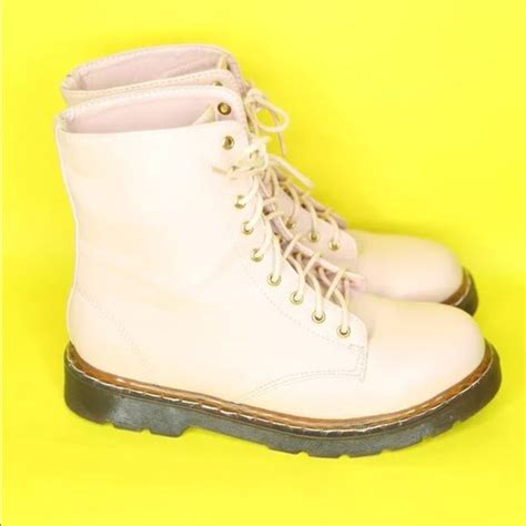 Forever 21 Pastel Pink Sleek Combat Boots 7 Combat Boots Pink Boots