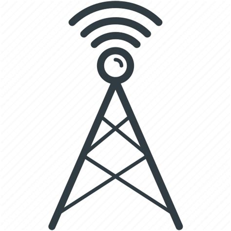 Communication tower, signal tower, wifi antenna, wifi tower, wireless antenna icon - Download on ...
