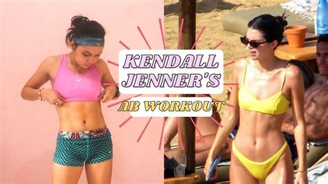 Kendall Jenner Ab Workout How To Stay Healthy Sports Bra Abs Development Youtube Crunches