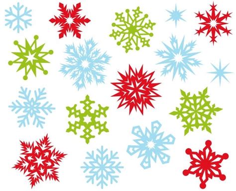 Christmas Snowflakes Cute Digital Clipart Christmas Clip Art