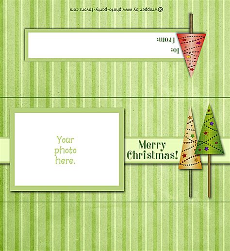 Free printable crafts, for teachers, kids, parties, candy bar wrappers, baby shower invitations, cards to print and much, much more. Christmas Trees Photo Candy Bar Wrapper - Free Printable Chocolate Bar Wrapper