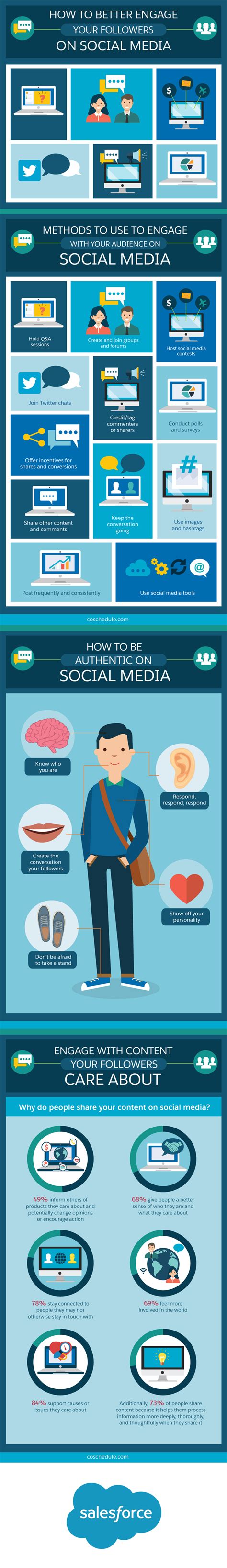 Top Tips For Engaging With Your Followers On Social Media Infographic