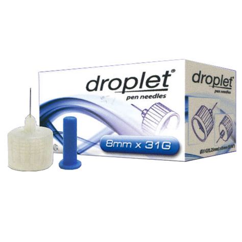 Droplet Pen Needle 31g 025mm X 8mm 100 Count Mar J Medical