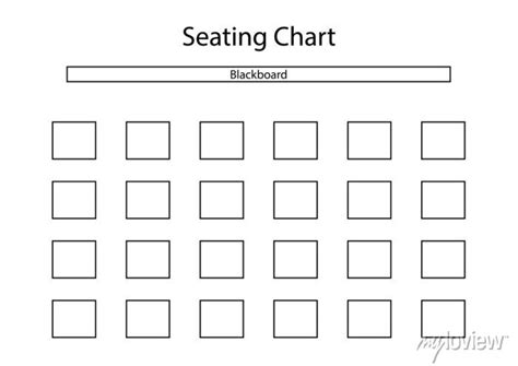 Table Seating Chart Template Clipart Image Wall Mural Murals Deck