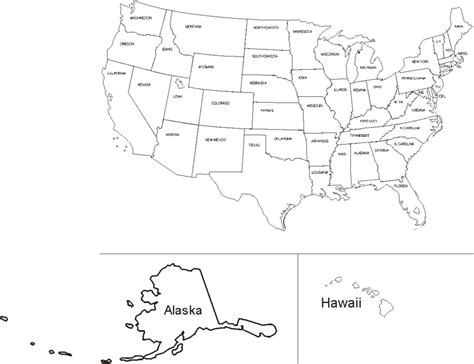 Printable Map Of Usa Map Of United States
