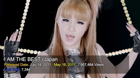 2ne1 2017 Music Videos Count Ranking 2ne1toinfin8y Youtube