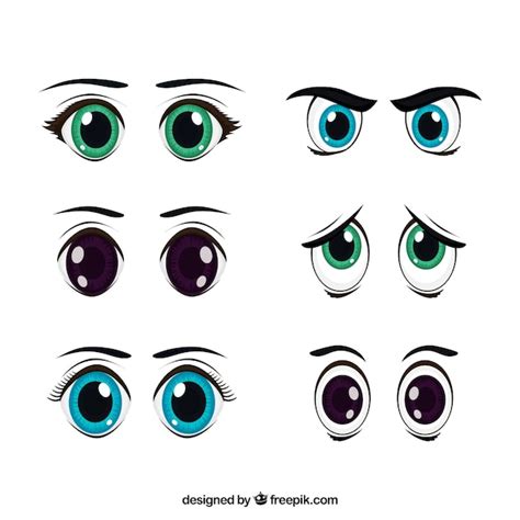 Premium Vector Cartoon Eyes Pack