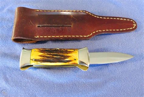Vintage Case Tested Xx Stag Folding Bowie Knife 551 Original Sheath
