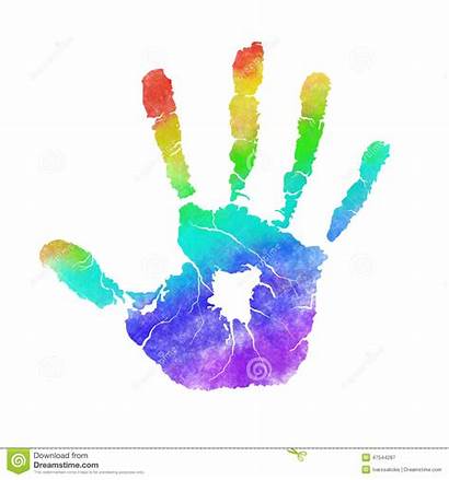 Handprint Clipart Colorful Rainbow Colors Finger