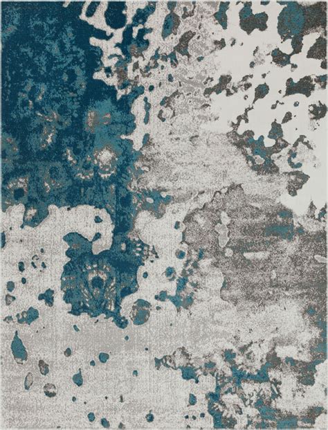 Surya Rafetus Ets 2324 Teal Synthetic Abstract Rug From The Modern Rug