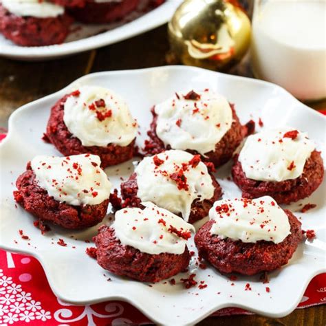Red Velvet Cookies With Cream Cheese Frosting Spicy Southern Kitchen