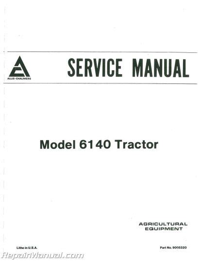 Allis Chalmers 6140 Tractor Service Manual