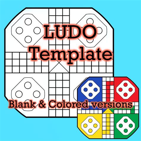 Blank Monopoly Sorry And Ludo Board Game Templates Etsy Blank Game