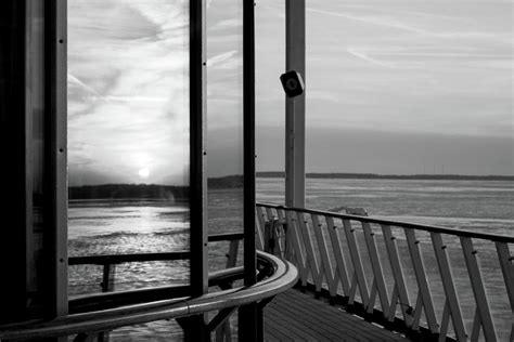 Reflections Of A Chesapeake Sunset In Black And White Photograph By