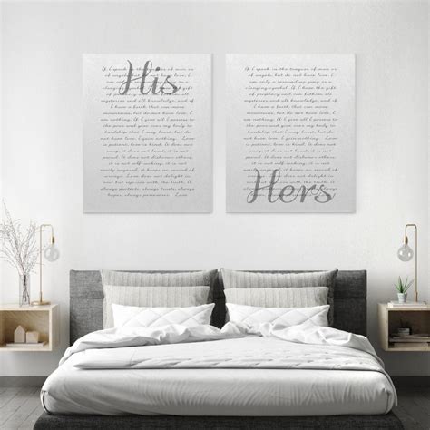 His And Her Vows On Canvas Personalized Wall Art